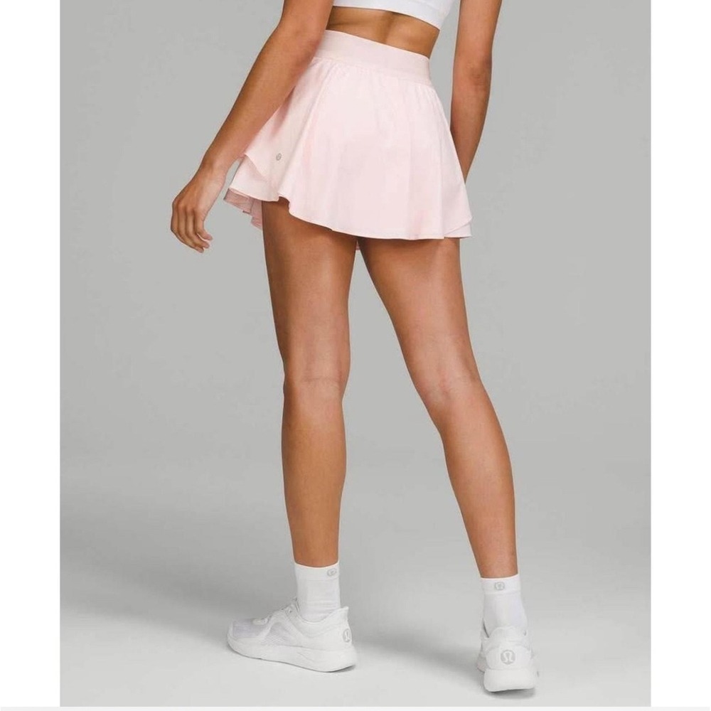RARE Lululemon Court Rival High Rise Skort Skirt Strawberry Pinkโ Milkshake sz 4